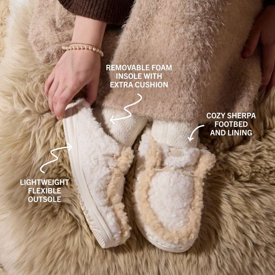 Alternative view of Wendy Slipper - Egret/Wood Ash