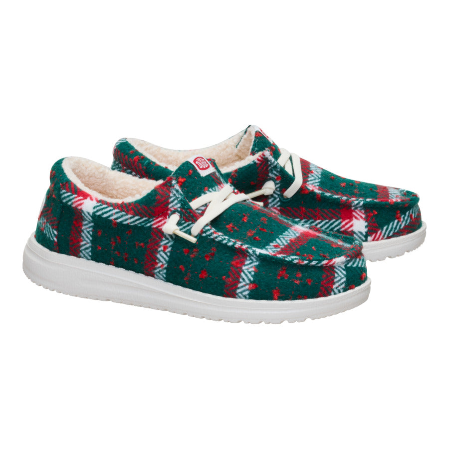 Alternative view of Wally Youth Confetti Plaid Cozy - Red/Green/Multi