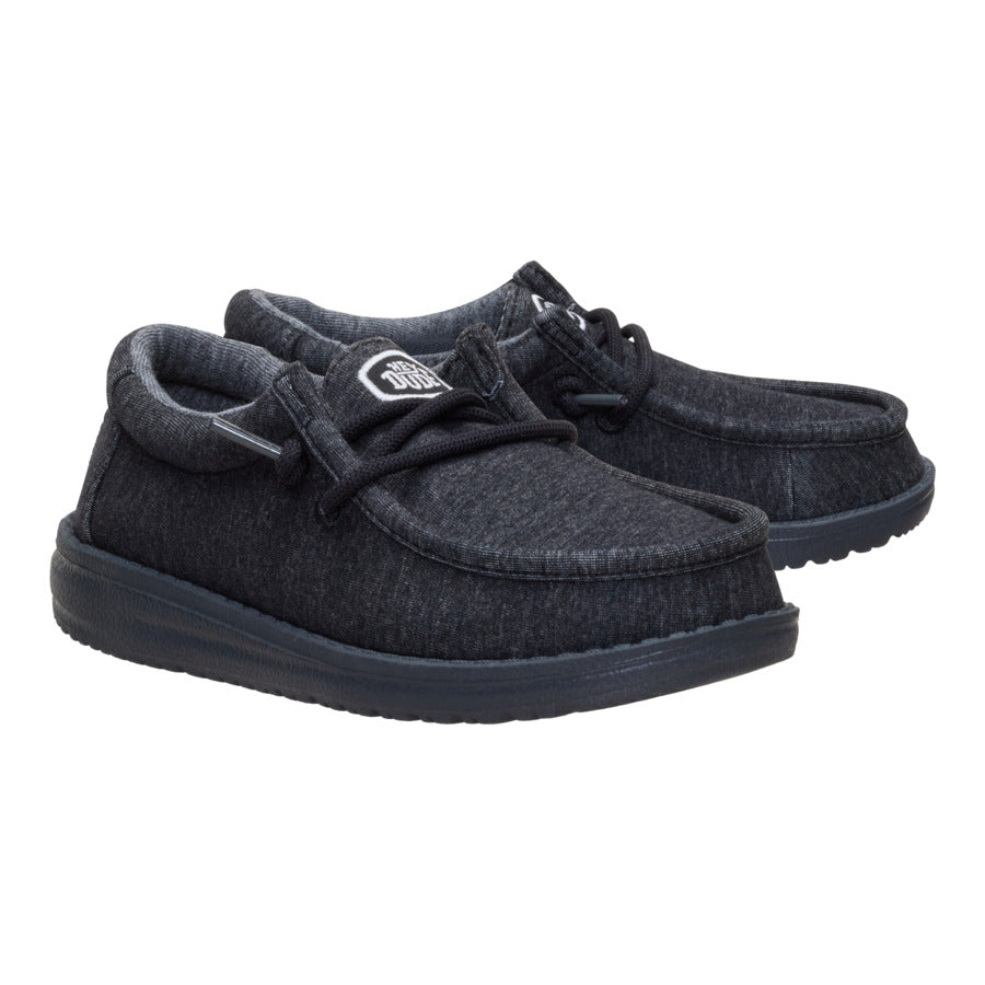 Alternative view of Wally Youth Stretch Jersey - Heather Black