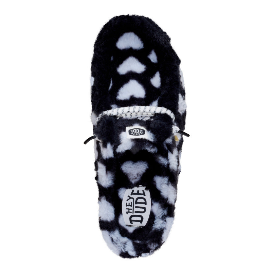 Alternative view of Wendy Slipper Hearts - Black/White